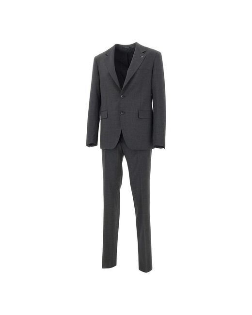 Tagliatore Black Single Breasted Suits for men
