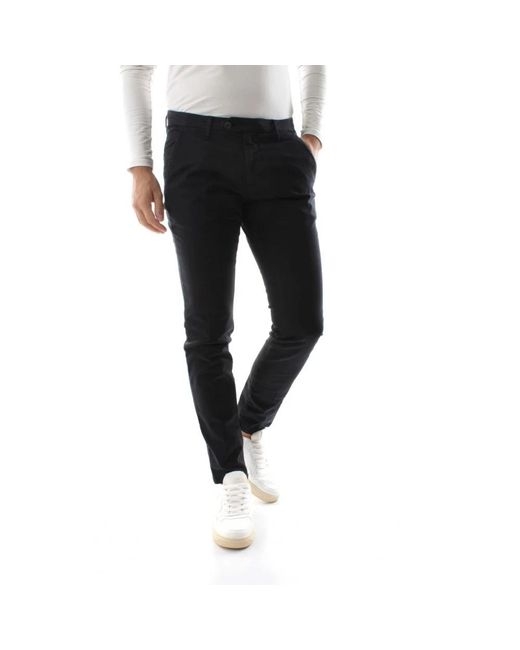 Roy Rogers Black Slim-Fit Trousers for men
