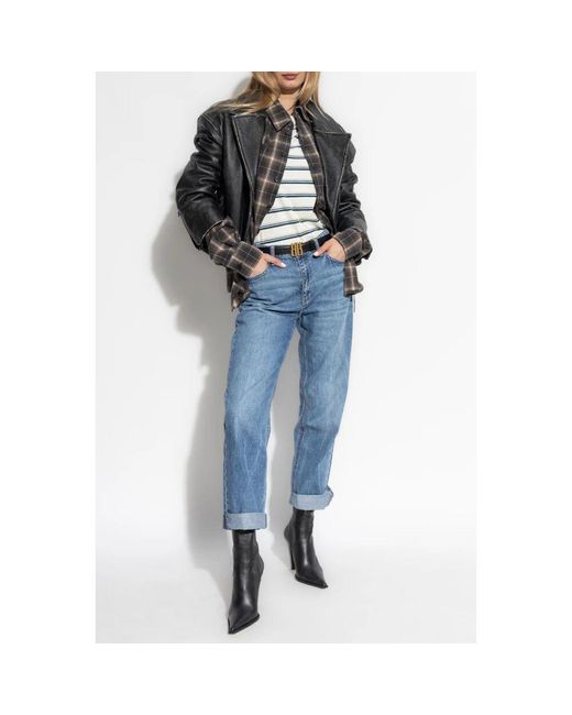 Rag & Bone Blue T-Shirt Mit Gestreiftem Muster