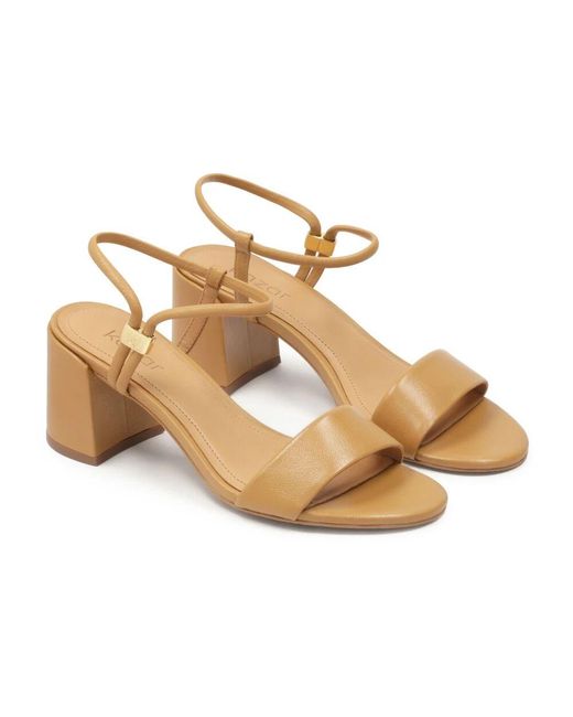 Kazar Metallic Sandalen Mit Breitem Absatz Und Originalem Verschluss