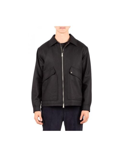 Tagliatore Jassen ,Zwart ,Wol Adams Blouson in het Black voor heren