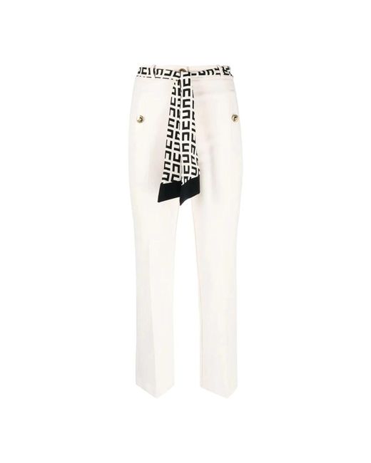 Straight pantaloni di Elisabetta Franchi in White