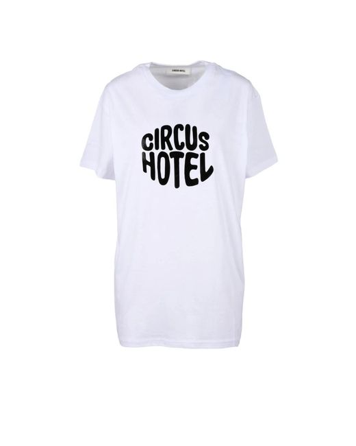 T-shirt in cotone con design unico di Circus Hotel in White
