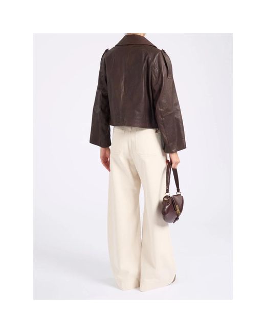 Leather Jackets Weekend by Maxmara de color Brown