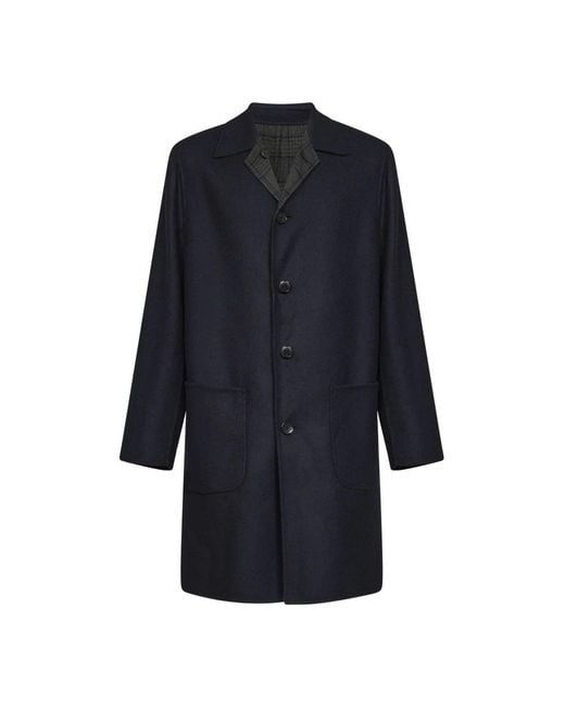 Etro Blue Single-Breasted Coats for men