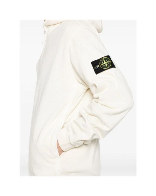 Stone Island White Zip-Throughs for men