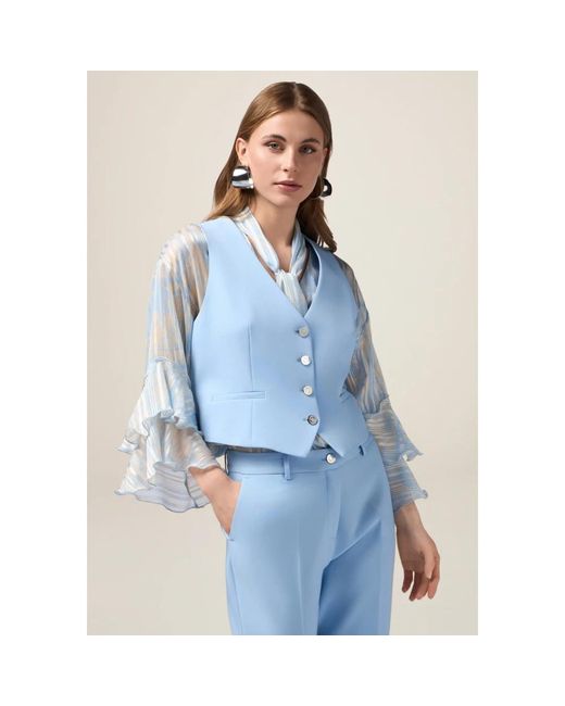 Oltre Jassen ,Blauw ,Polyester Technische Stoffen Gilet in het Blue
