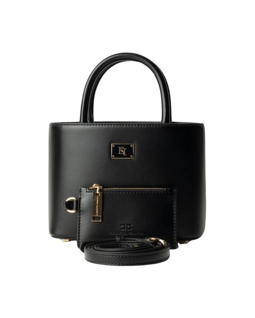 Elisabetta Franchi Black Tote Bags