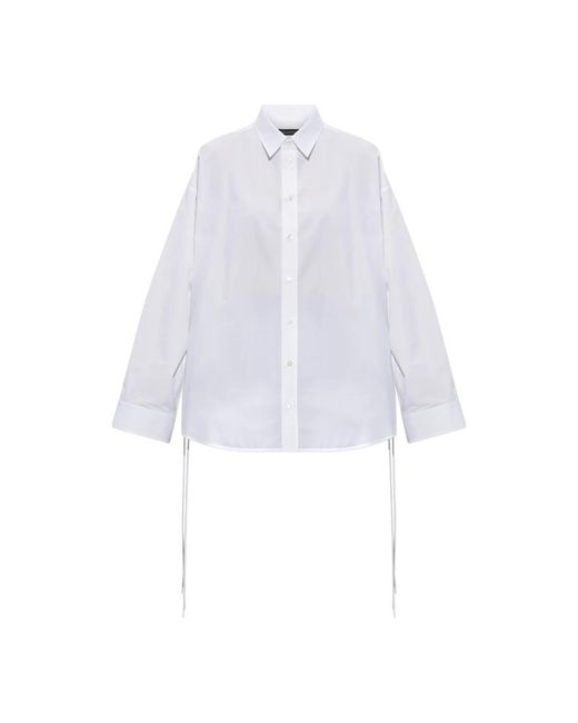 Balenciaga Oversized Overhemd in het White