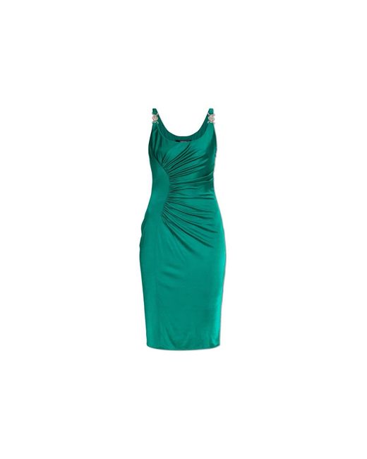 Versace Kleedjes ,Groen ,Leer Medusa '95 Draped Gown in het Green