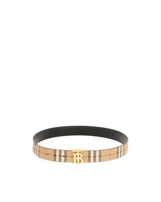 Burberry Reversible Check Tb Riem in het Brown voor heren