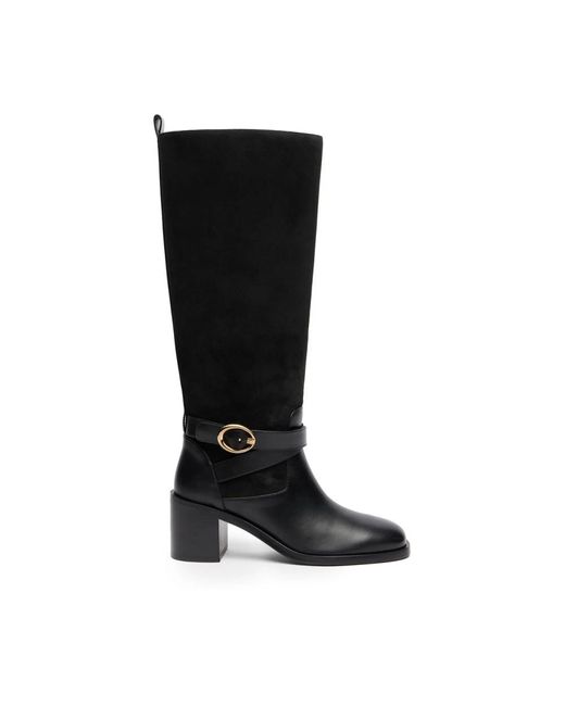 Stuart Weitzman Black Benni Riding Boot 55