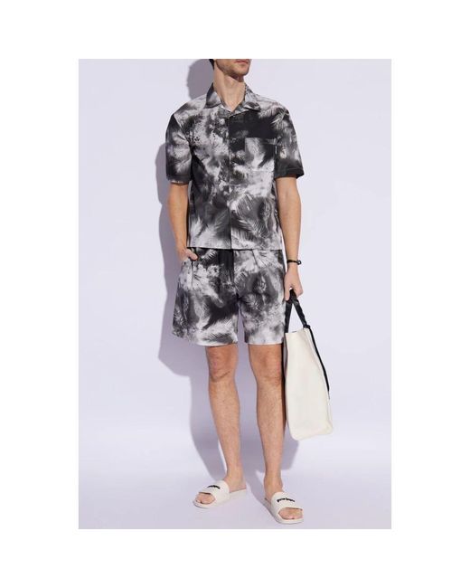 Short Sleeve Shirts di Palm Angels in Gray da Uomo