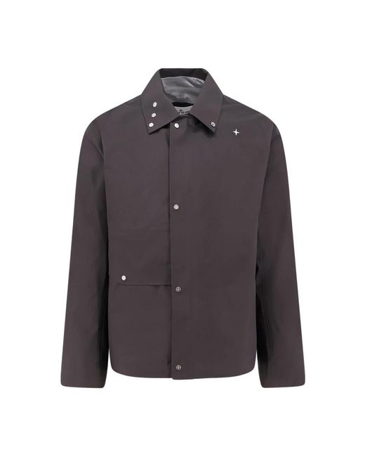 Stone Island Jassen ,Grijs ,Polyester Regenjas in het Gray voor heren