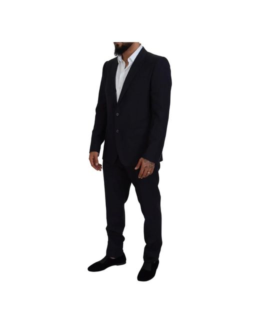 Dolce & Gabbana Black Single Breasted Suits for men