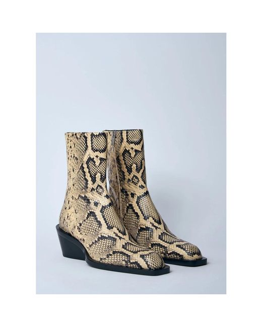 Jil Sander Brown Cowboy Boots
