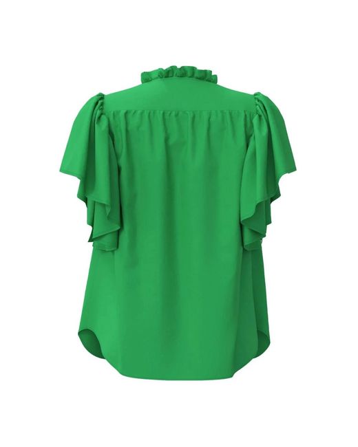 Blouses co'couture de color Green