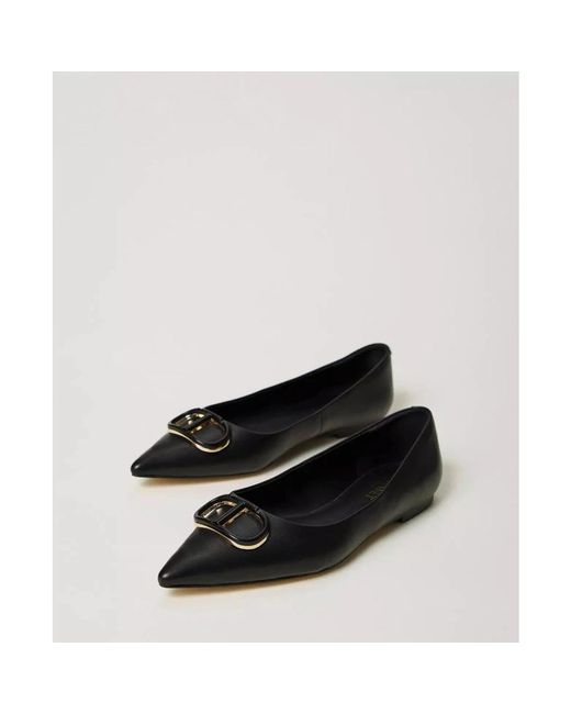 Twinset Black Ballerina Shoes