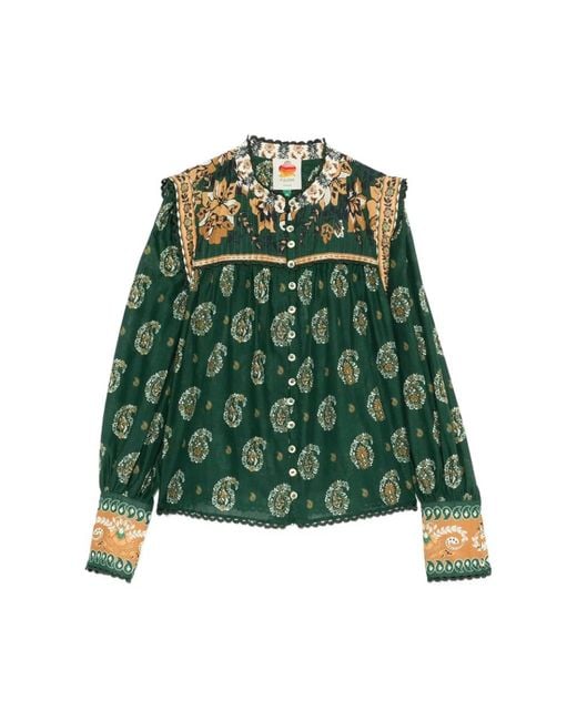 Farm Rio Green Shirt Rio
