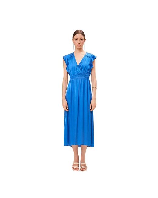 Suncoo Blue Midi Dresses