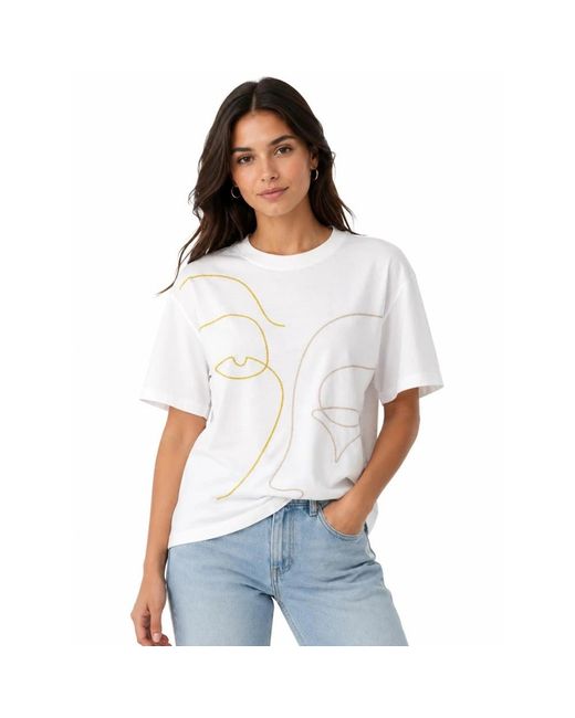 Bomboogie Tops ,Wit ,T-Shirt Oversize in het White