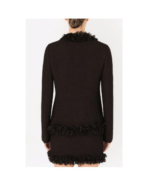 Dolce & Gabbana Black Tweed Jackets