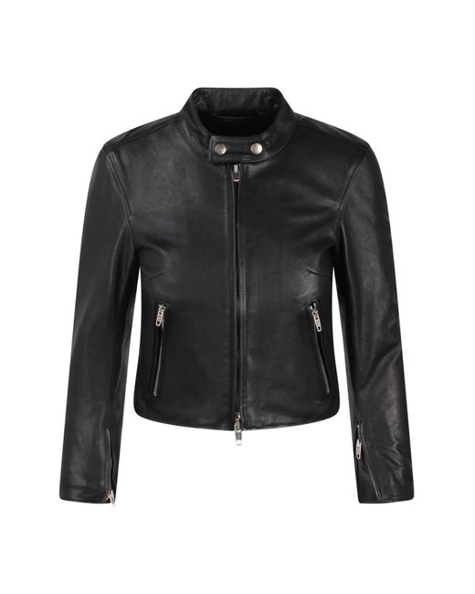 Balenciaga Black Leather Jackets