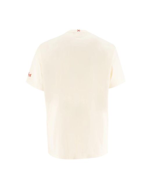Mc2 Saint Barth Baumwoll-t-shirt mit frontdruck in White für Herren