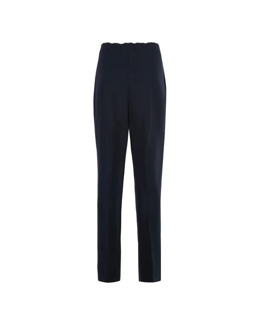Clips Broeken ,Blauw ,Polyester Broek Met Hoge Taille En Elastische Tailleband in het Blue