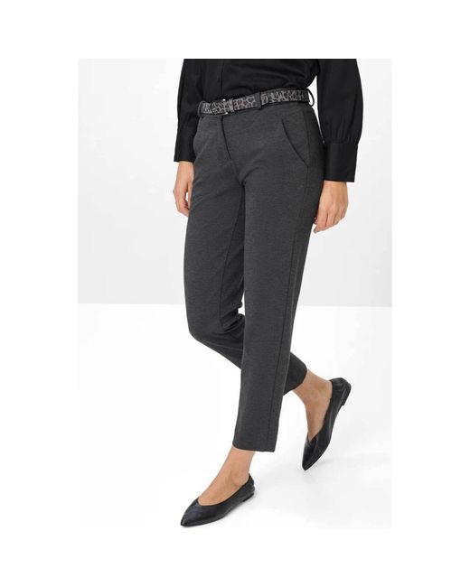 Cropped Trousers Brax de color Black