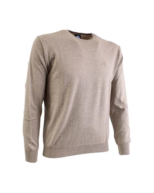 North Sails Brown Round-Neck Knitwear for men