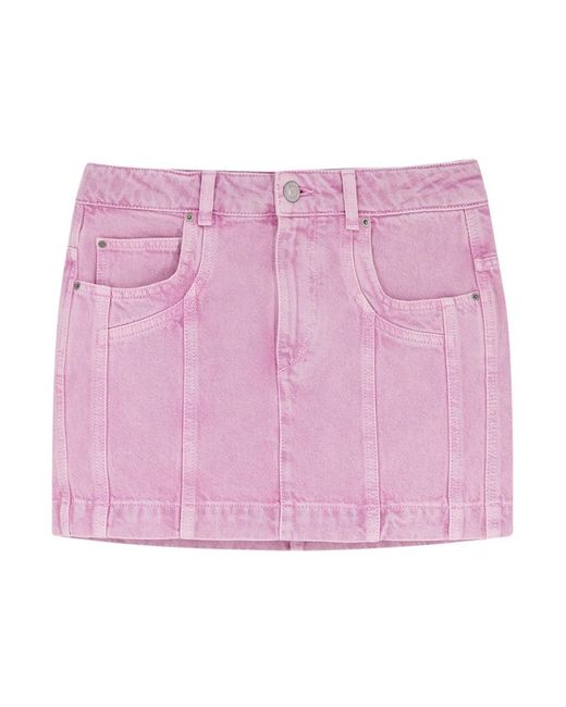 Isabel Marant Mini Denim Rok in het Pink