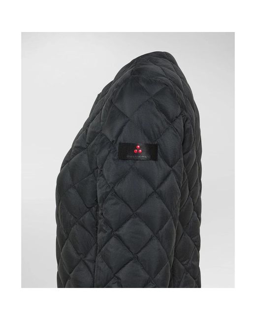 Peuterey Jassen ,Zwart ,Nylon Lichtgewicht Zwarte Gewatteerde Jas in het Black