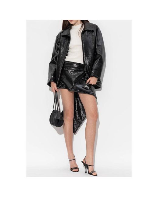 Courreges Gelakte Jas in het Black