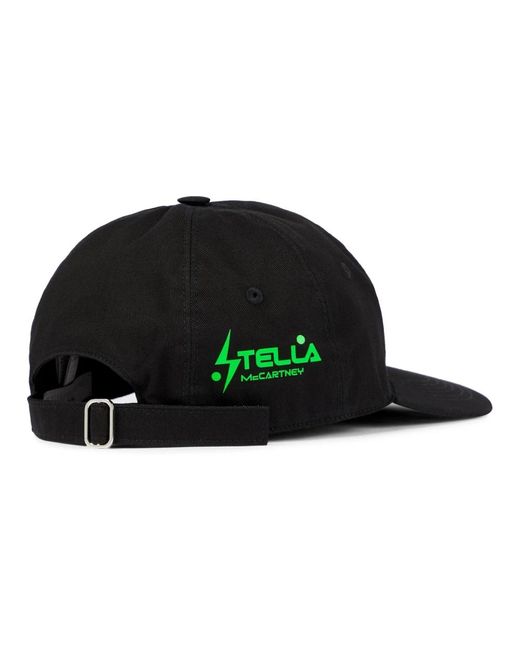 Stella McCartney Accessoires ,Zwart ,Katoen Logo Baseball Cap in het Green