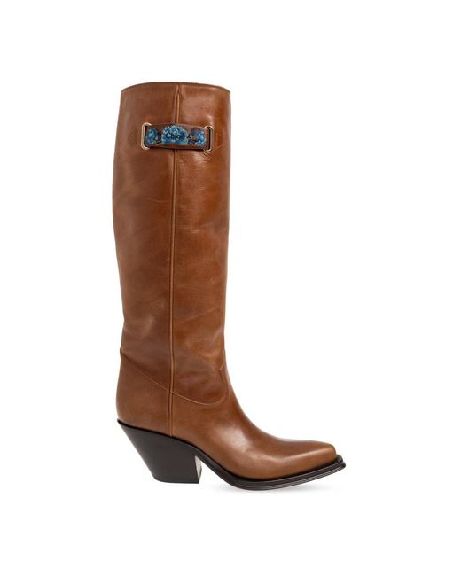 Chloé Brown Cowboy & Biker Boots