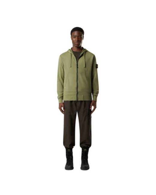 Stone Island Green Zip-Throughs for men