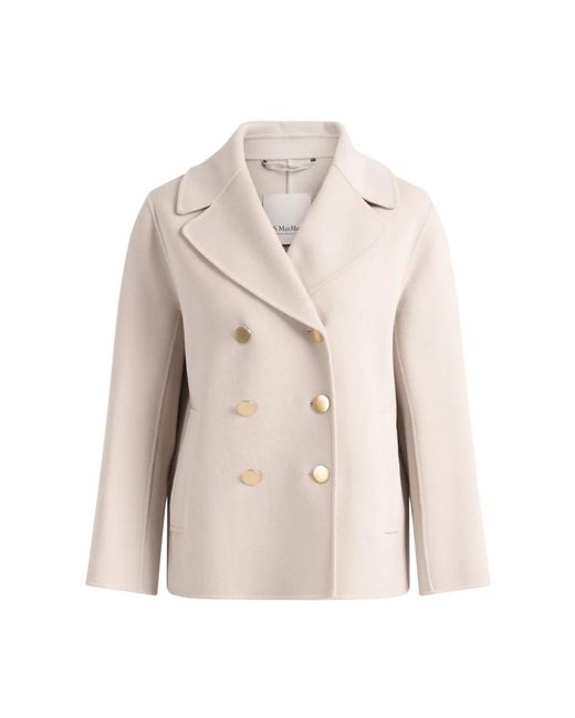 Max Mara Natural Double-Breasted Coats