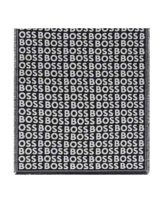 HUGO Black Winter Scarves for men