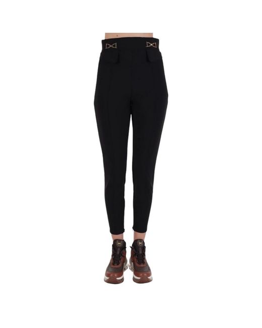 Elisabetta Franchi Black Cropped Trousers