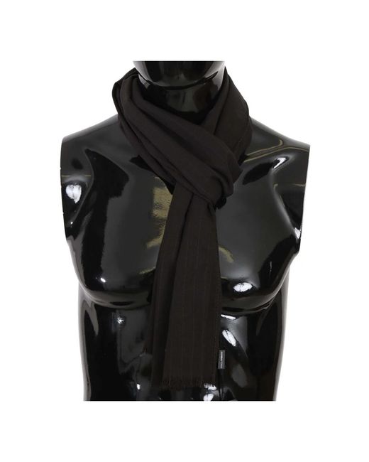 Dolce & Gabbana Black Winter Scarves for men