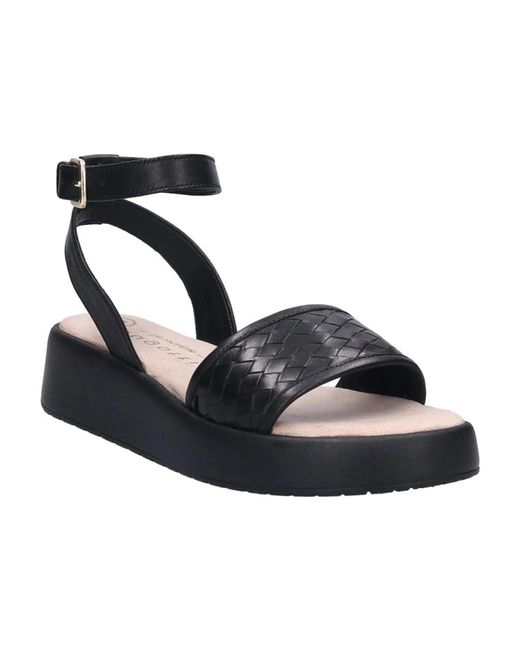 Bugatti Black Flat Sandals
