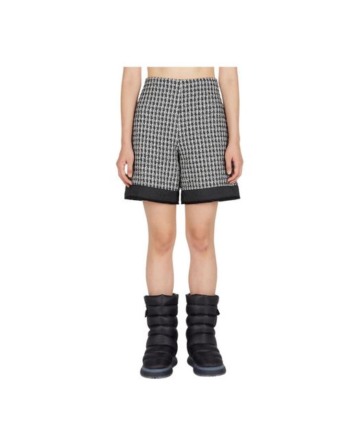 Moncler Korte Broeken ,Zwart ,Tweed Tweed Lange Shorts in het Gray