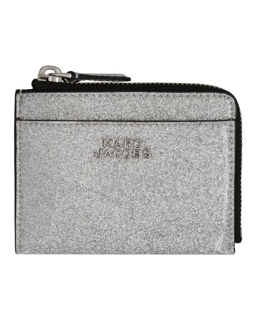Marc Jacobs Accessoires ,Grijs ,Wallets & Cardholders in het Metallic