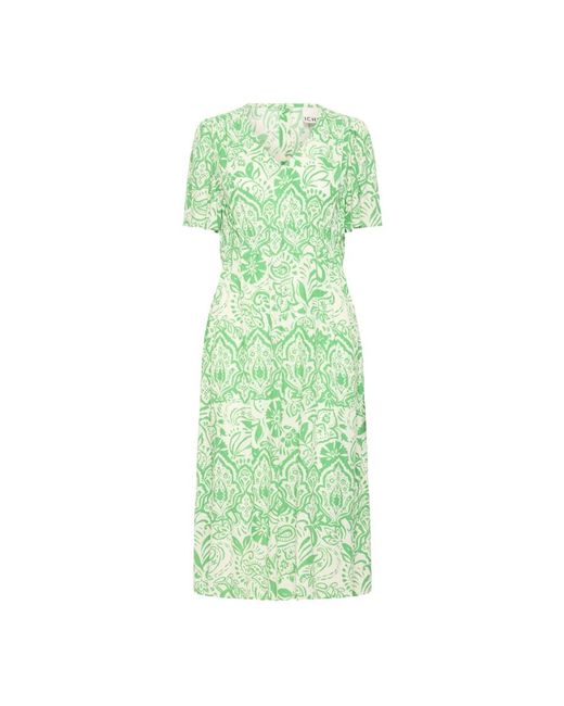 Ichi Green Midi Dresses