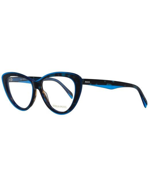 Emilio Pucci Blue Blaue Damen Optische Brillen Butterfly Stil