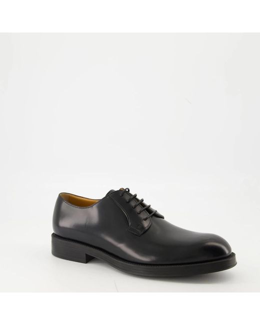 Tod's Schwarze Leder-Derbyschuhe Für Herren in Black für Herren
