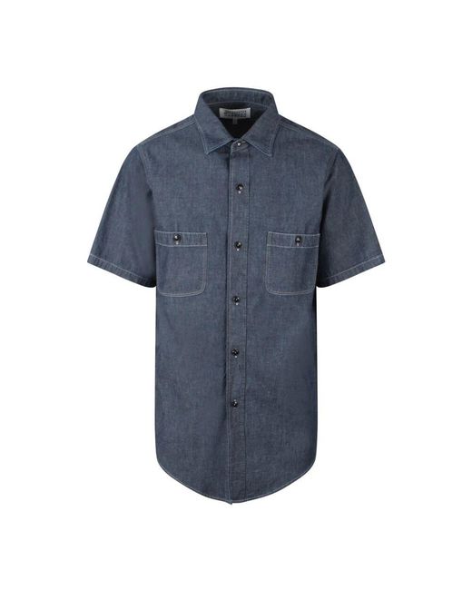 Maison Margiela Denim Hemd Lockerer Schnitt Klassischer Kragen in Blue für Herren