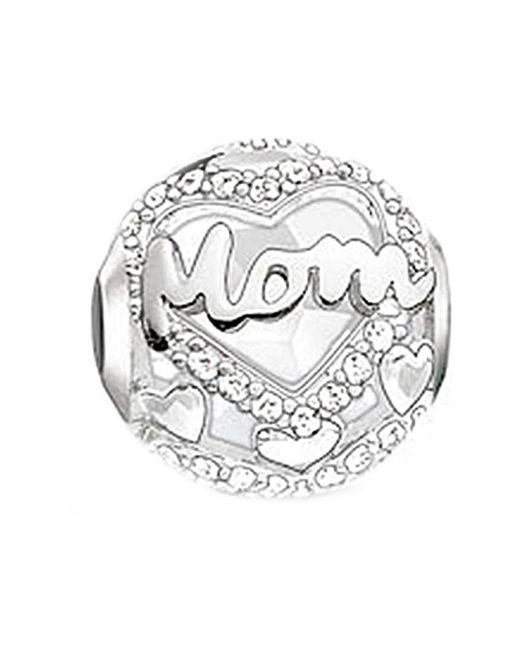 Thomas Sabo Metallic Silberperle Mit Achat Und Zirkonia