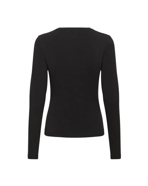 Gestuz Black Long Sleeve T-Shirts